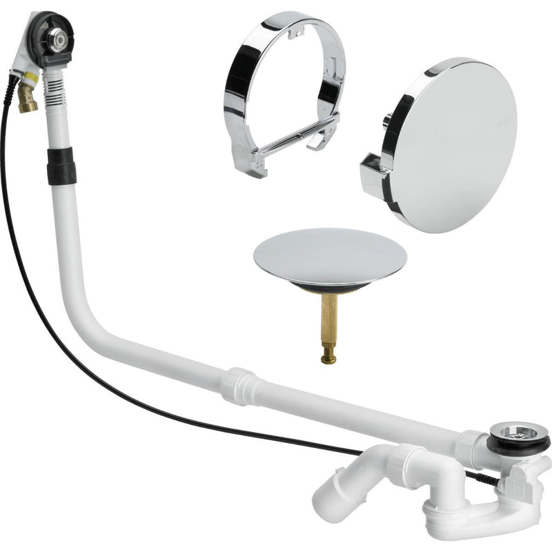 Load image into Gallery viewer, Viega Multiplex Trio Extra Extended Overflow Bath Filler and Waste with Trim Set in Chrome - 727987 - Premium Taps
