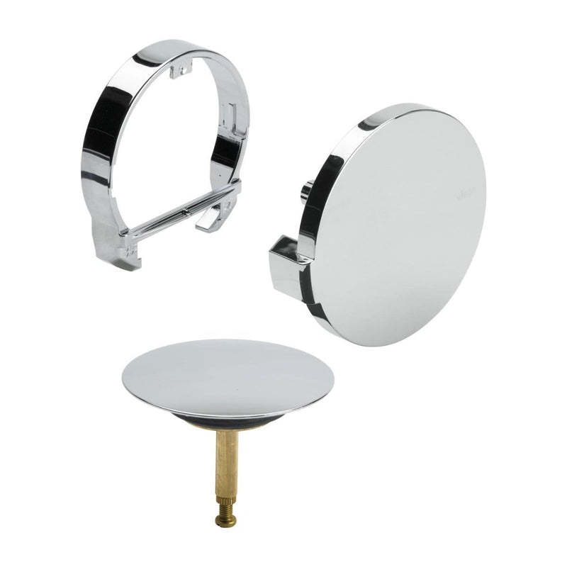 Load image into Gallery viewer, Viega Multiplex Trio Extra Extended Overflow Bath Filler and Waste with Trim Set in Chrome - 727987 - Premium Taps
