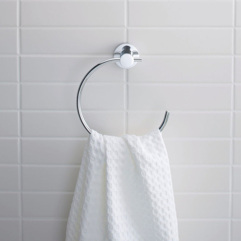 Load image into Gallery viewer, Duravit D-Code Towel Ring in Chrome - 0099211000 - Premium Taps
