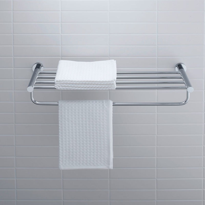 Load image into Gallery viewer, Duravit D-Code Towel Shelf in Chrome - 0099251000 - Premium Taps
