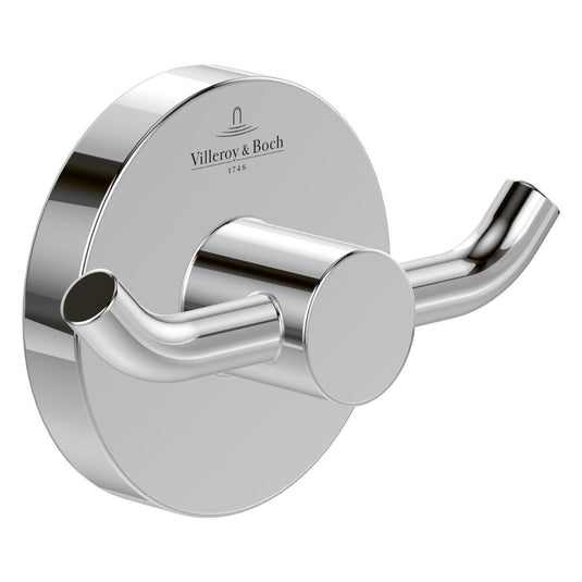 Villeroy & Boch Elements Tender Double Robe Hook in Chrome - TVA15101200061 - Premium Taps