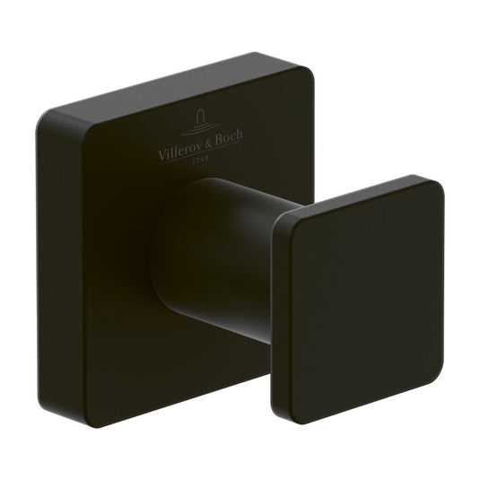 Villeroy and Boch Elements Striking Towel Hook in Matt Black - TVA152011000K5 - Premium Taps