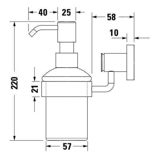 Duravit D-Code Soap Dispenser in Chrome - 0099161000 - Premium Taps