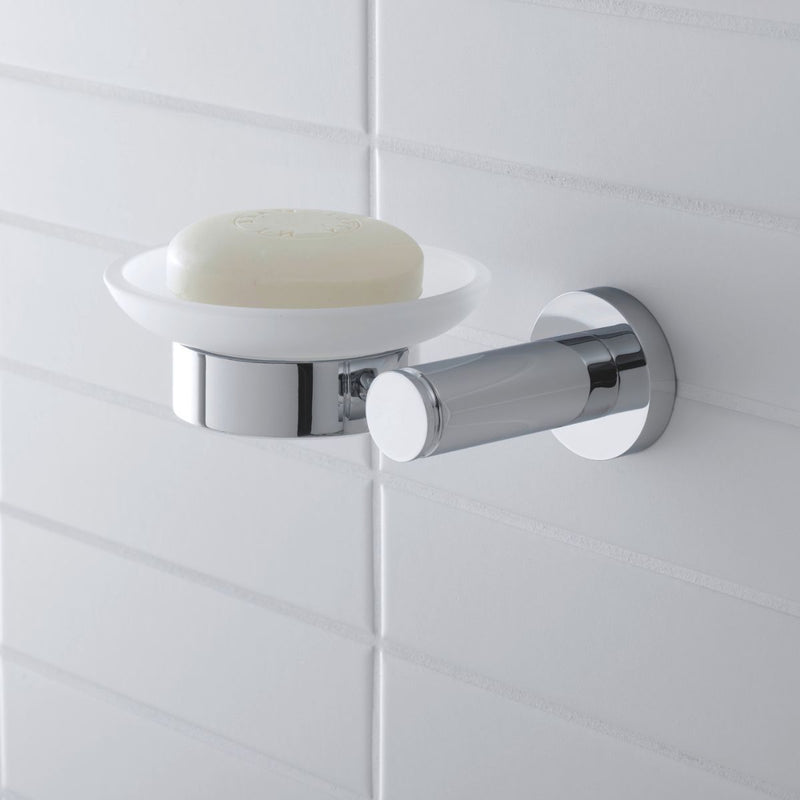 Load image into Gallery viewer, Duravit D-Code Left Hand Soap Dish in Chrome - 0099171000 - Premium Taps
