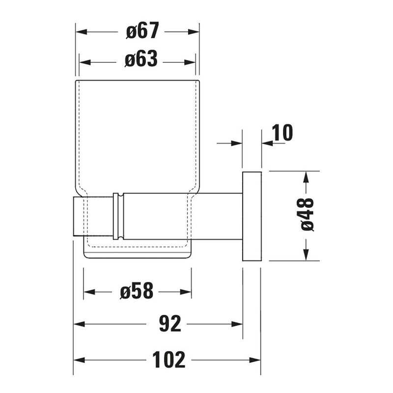 Load image into Gallery viewer, Duravit D-Code Left Hand Toothbrush Tumbler in Chrome - 0099191000 - Premium Taps
