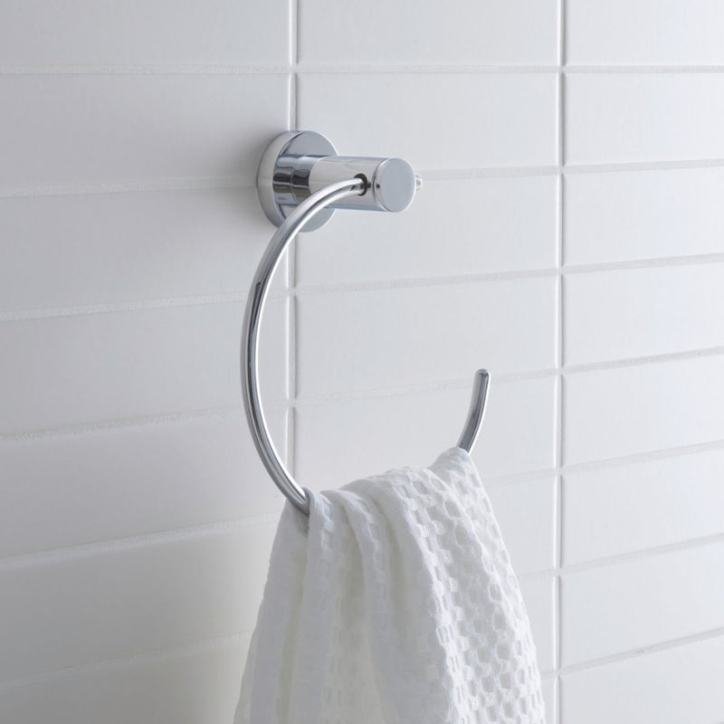 Load image into Gallery viewer, Duravit D-Code Towel Ring in Chrome - 0099211000 - Premium Taps
