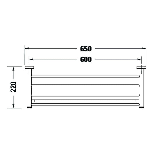 Duravit D-Code Towel Shelf in Chrome - 0099251000 - Premium Taps