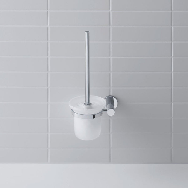 Load image into Gallery viewer, Duravit D-Code Toilet Brush Set in Chrome - 0099271000 - Premium Taps
