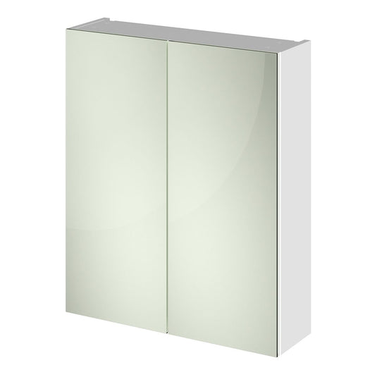 Nuie Arno 600mm Wall Mounted Mirror Cabinet in White - Premium Taps