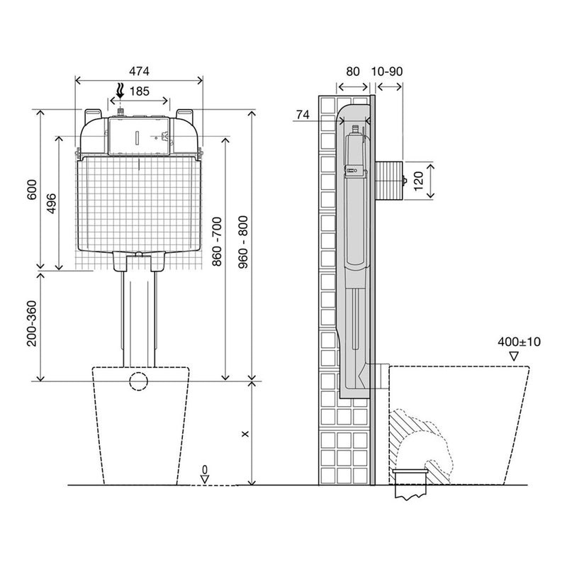 Load image into Gallery viewer, Tissino Rocco2 Slim Concealed Cistern - TRC-106 - Premium Taps
