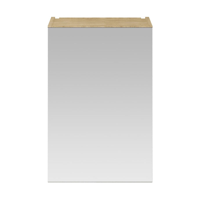 Nuie Athena 450mm 1 Door Mirror Cabinet in Natural Oak - Premium Taps