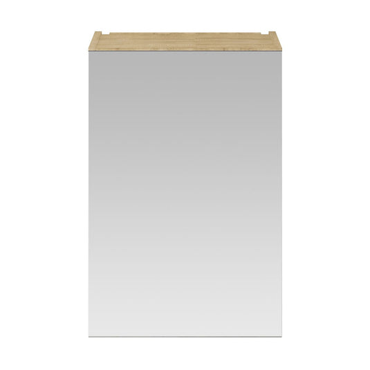 Nuie Athena 450mm 1 Door Mirror Cabinet in Natural Oak - Premium Taps