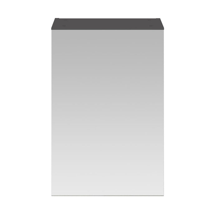 Nuie Athena 450mm 1 Door Mirror Cabinet in Gloss Grey - Premium Taps