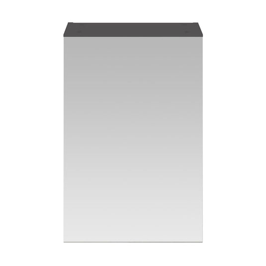 Nuie Athena 450mm 1 Door Mirror Cabinet in Gloss Grey - Premium Taps