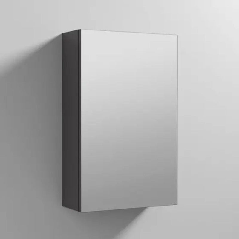 Load image into Gallery viewer, Nuie Athena 450mm 1 Door Mirror Cabinet in Gloss Grey Mist - Premium Taps
