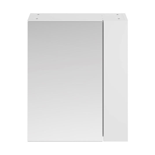 Nuie Athena 600mm 2 Door Mirror Cabinet in Gloss White - Premium Taps