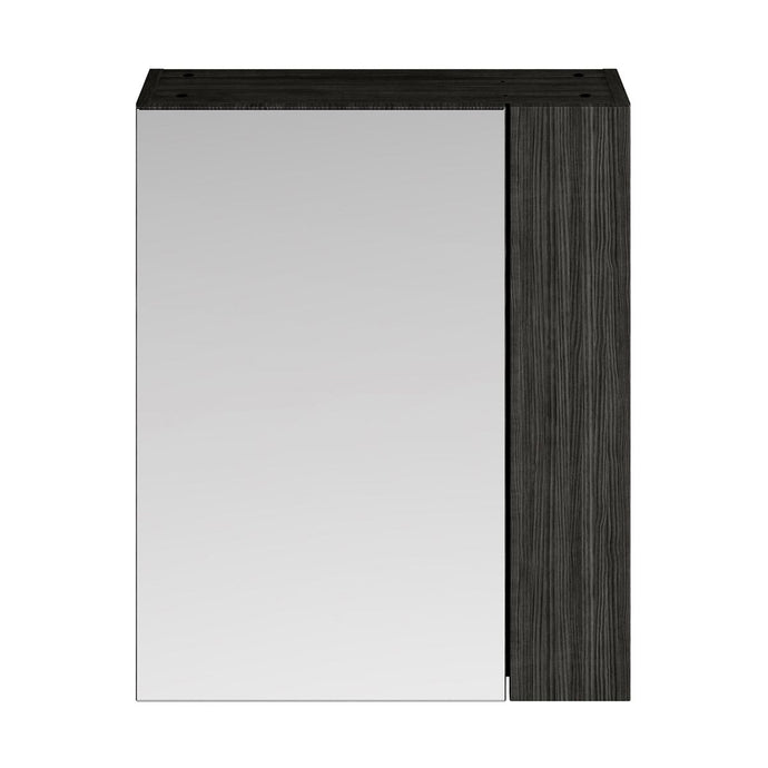 Nuie Athena 600mm 2 Door Mirror Cabinet in Black - Premium Taps