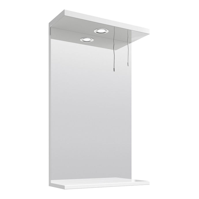 Nuie Mayford Wall Hung 450mm Mirror in Gloss White - Premium Taps