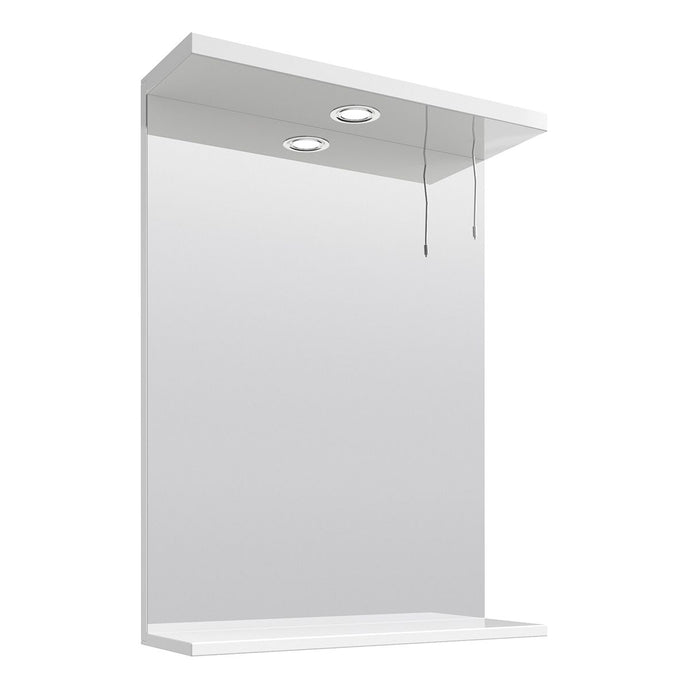 Nuie Mayford Wall Hung 550mm Mirror in Gloss White - Premium Taps