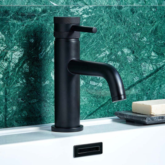 Scudo Core Mono Basin Mixer Tap in Matt Black - NU-002