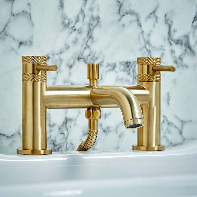 Scudo Core Bath Shower Mixer Tap in Brushed Brass - NU-012