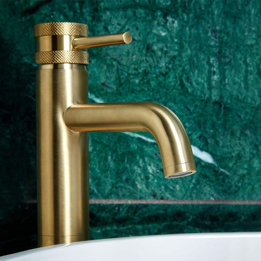 Scudo Core Mono Tall Basin Mixer Tap in Brushed Brass - NU-006