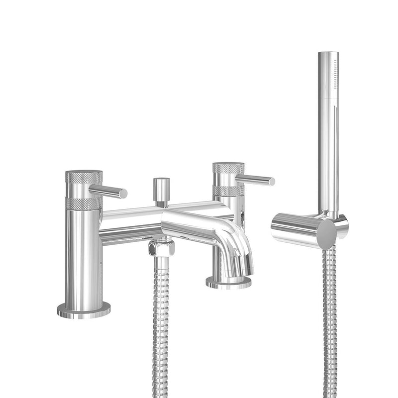 Load image into Gallery viewer, Scudo Core Deck Mounted Bath Shower Mixer Tap in Chrome
