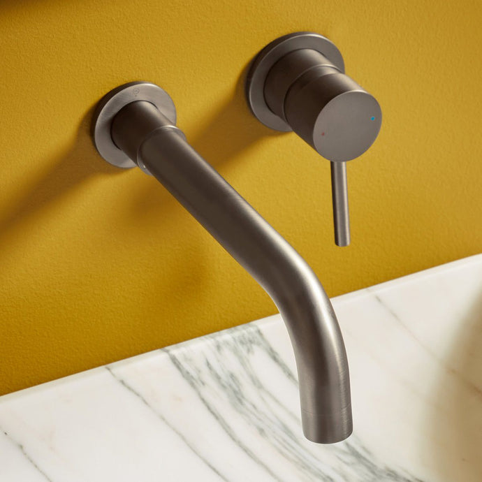 Scudo Core Wall Mounted Basin Tap in Gunmetal - NU-033