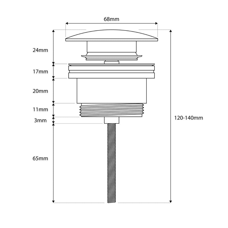 Load image into Gallery viewer, Scudo Universal Basin Waste in Brushed Bronze
