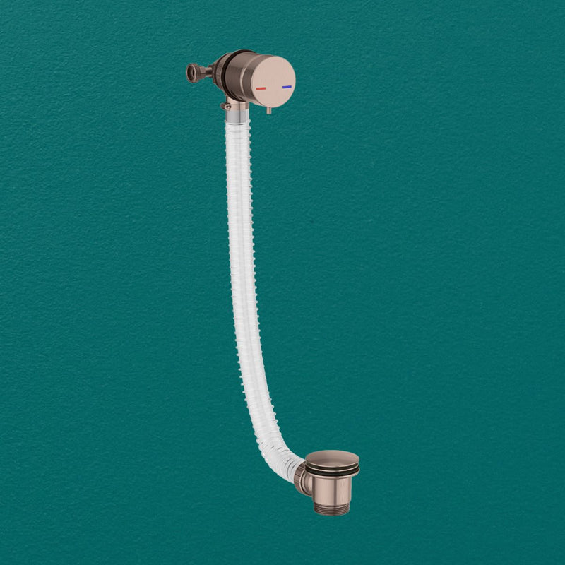 Load image into Gallery viewer, Scudo Bath Filler Overflow with Click Clack Waste in Brushed Bronze
