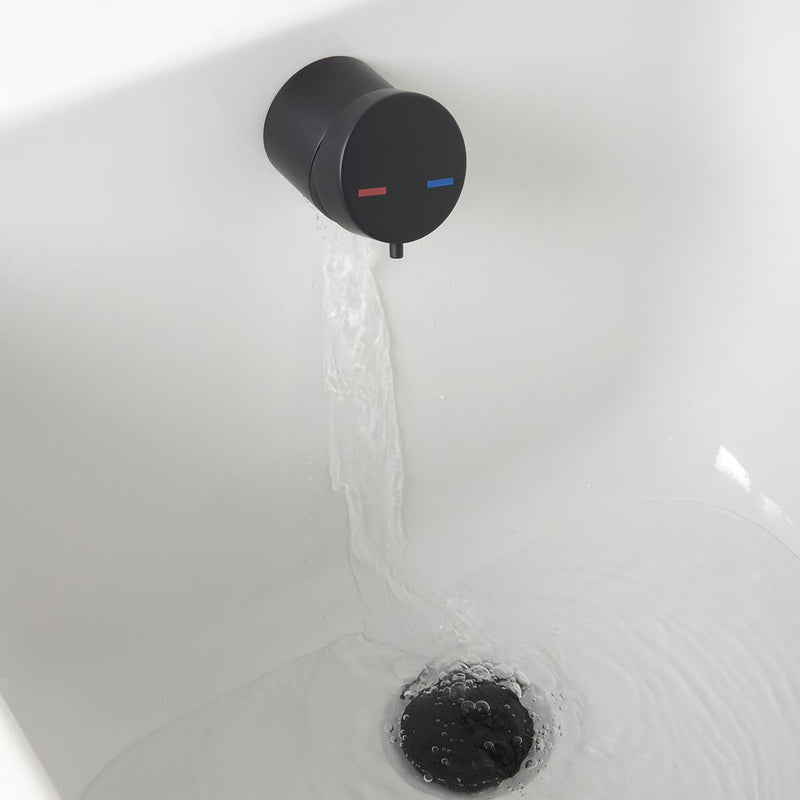 Load image into Gallery viewer, Scudo Bath Filler Overflow with Click Clack Waste in Matt Black - WASTE103ORB
