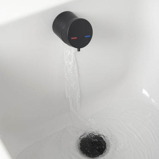 Scudo Bath Filler Overflow with Click Clack Waste in Matt Black - WASTE103ORB