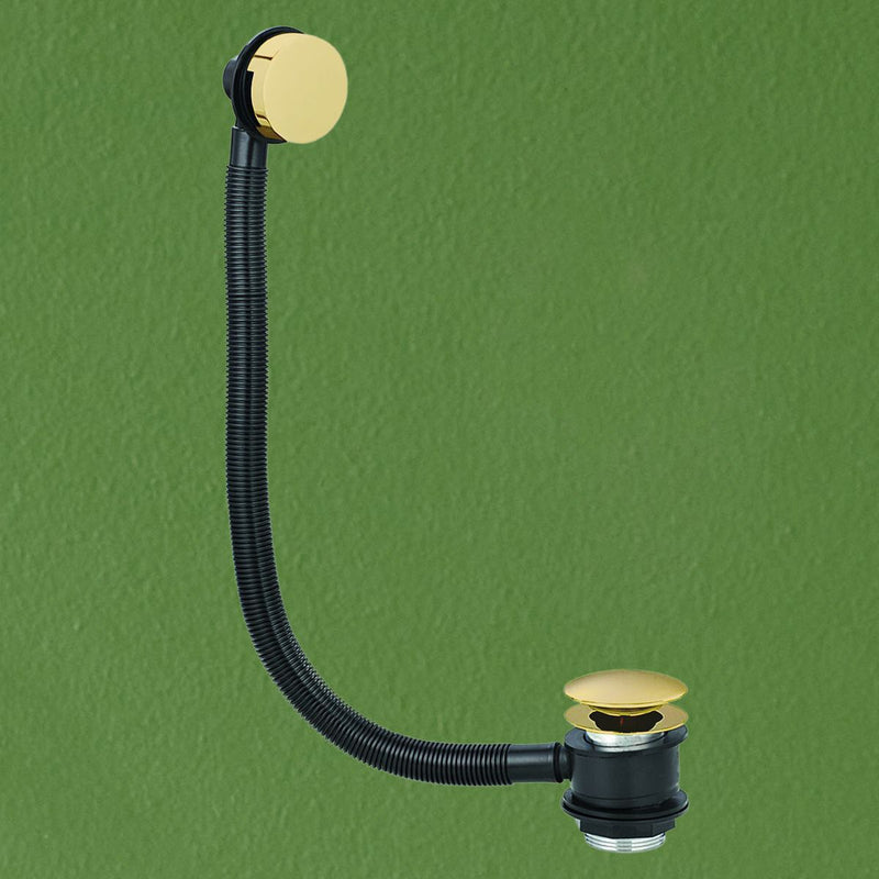 Load image into Gallery viewer, Scudo Click-Clack Bath Waste with Overflow in Brushed Brass - BRASSBW001
