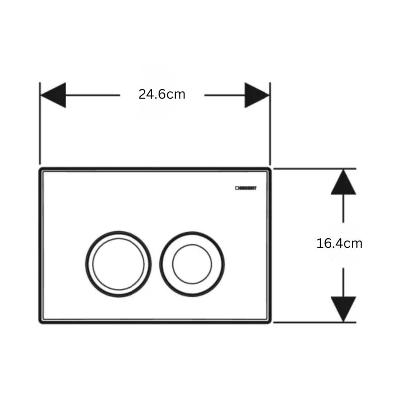 Load image into Gallery viewer, Geberit Delta 25 Dual Flush Plate in Matt Chrome - 115.125.46.5 - Premium Taps
