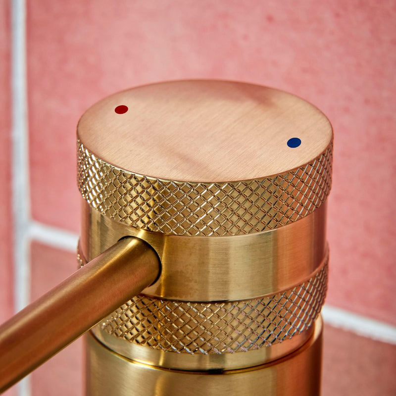 Load image into Gallery viewer, Scudo Core Mono Basin Mixer Tap in Brushed Brass - NU-003
