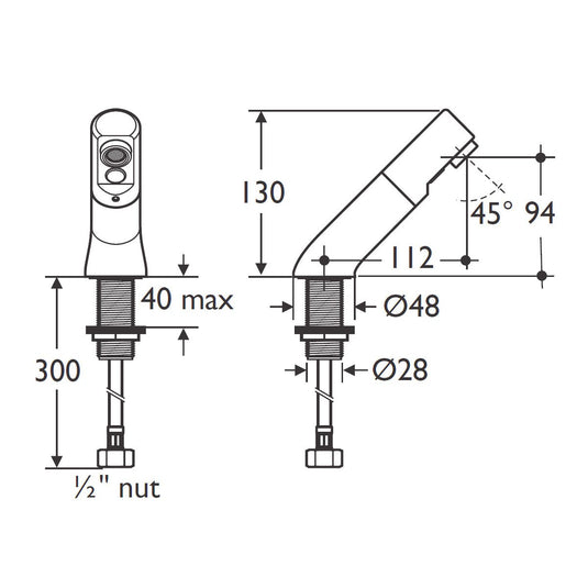 Armitage Shanks Sensorflow 21 Compact Deck Spout with Built in Sensor - Premium Taps