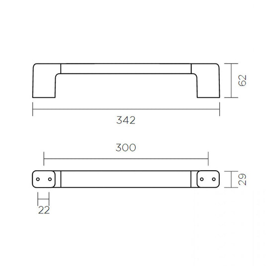 Keuco Moll 30cm Grab Bar - Premium Taps