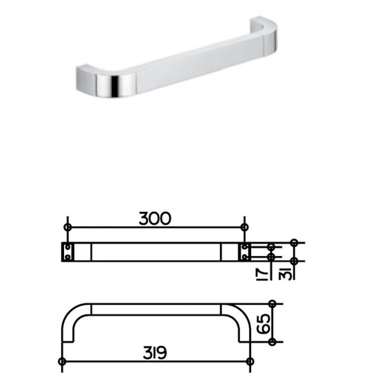 Keuco Edition 300 Grab Bar - Premium Taps