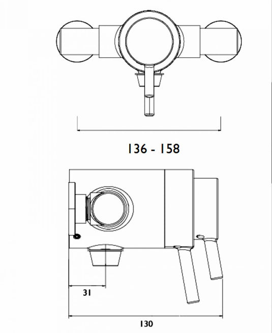 Bristan Prism Exposed Concentric Chrome Shower Valve - Premium Taps