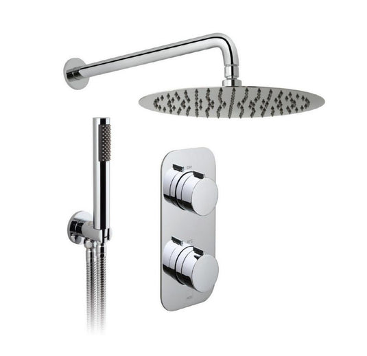 Vado Altitude Concealed Thermostatic Shower Valve with Overhead and Mini Shower Kit - Premium Taps