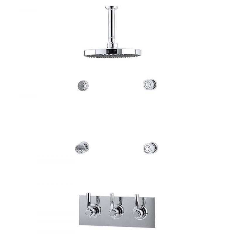 Load image into Gallery viewer, Perrin &amp; Rowe Contemporary Shower Set Eleven with Body Jets - Premium Taps
