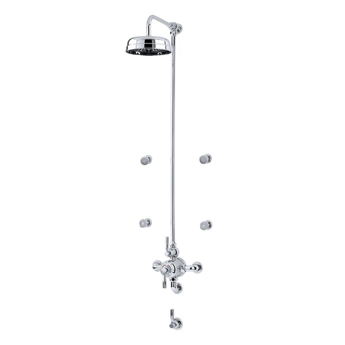 Perrin and Rowe Contemporary Shower Set Seven with Body Jets - Premium Taps