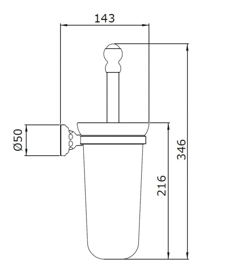 Load image into Gallery viewer, Perrin and Rowe Traditional Wall Mounted Toilet Brush Holder - Premium Taps
