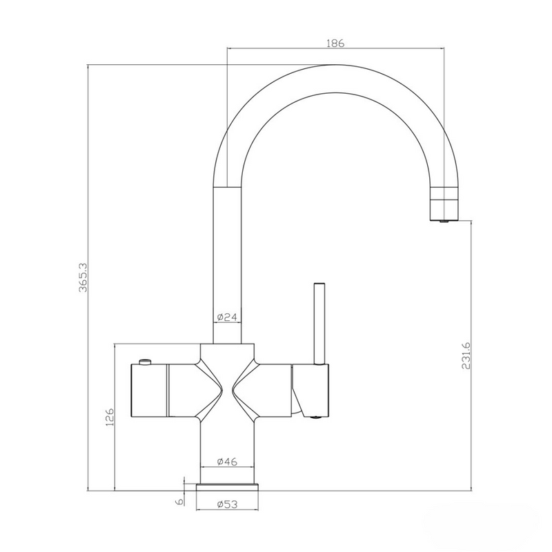 Load image into Gallery viewer, Scudo KoGE 3-in-1 Swan Spout Boiling Water Tap Pack in Black - HOTPACK002
